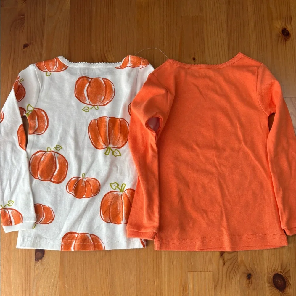 Carter's Toddler Girls' Long Sleeve Halloween Ghosts and Pumpkin PJ Tops Size 2T